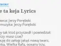 Tekst piosenki gdzie ta keja - odkryj emocje i tęsknotę w słowach