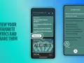 Dwa ekrany telefonu z widokiem tekstu piosenki i opcją udostępniania.