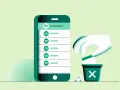 Dłoń wrzuca do kosza elementy z listy odtwarzania Spotify na ekranie telefonu.