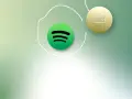 Logo Spotify i ikona karty podarunkowej na zielonym tle.