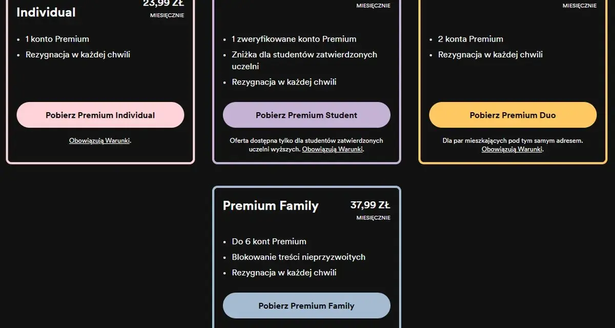 Ile kosztuje Spotify Premium Individual? Sprawdź aktualną cenę i oferty