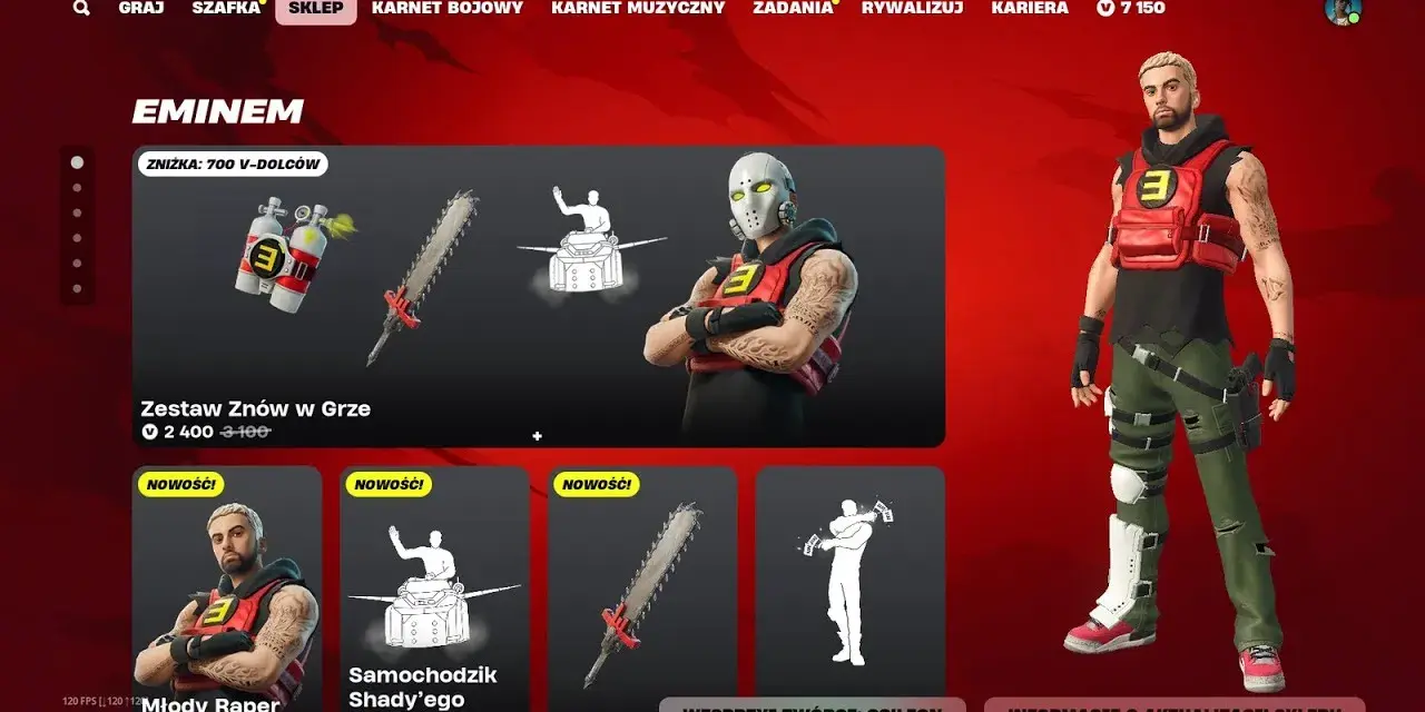 Eminem wraca do sklepu Fortnite – nowe skórki i wydarzenia czekają