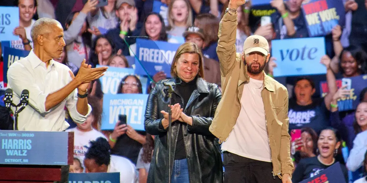 Kogo popiera Eminem? Zaskakujące wsparcie dla Kamali Harris