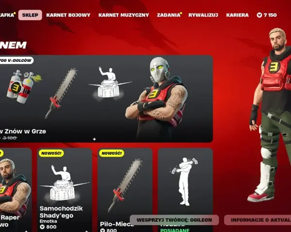 Eminem wraca do sklepu Fortnite – nowe skórki i wydarzenia czekają