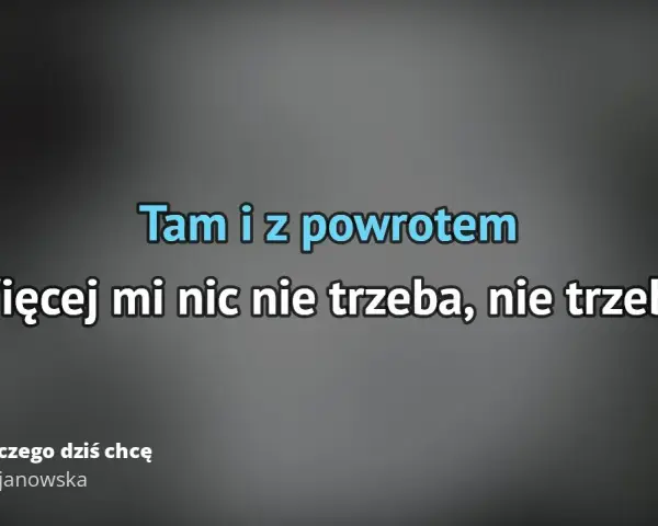 Tekst piosenki wszystko czego dzis chce – zrozum tekst i emocje