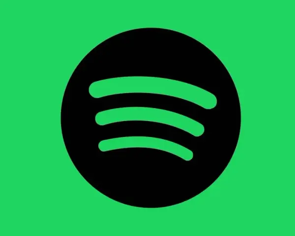 Logo Spotify na zielonym tle.