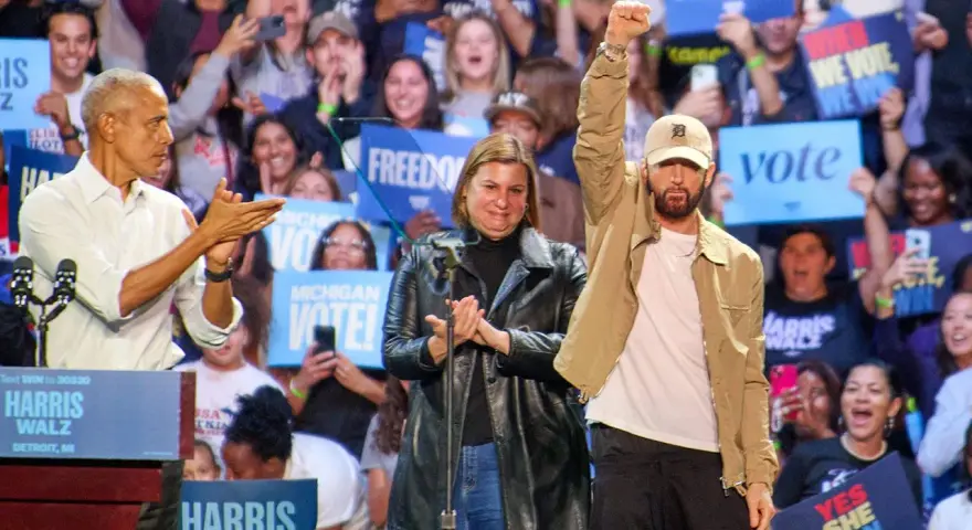 Kogo popiera Eminem? Zaskakujące wsparcie dla Kamali Harris